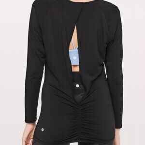 Lululemon Cinch Top. Open Back. Black.